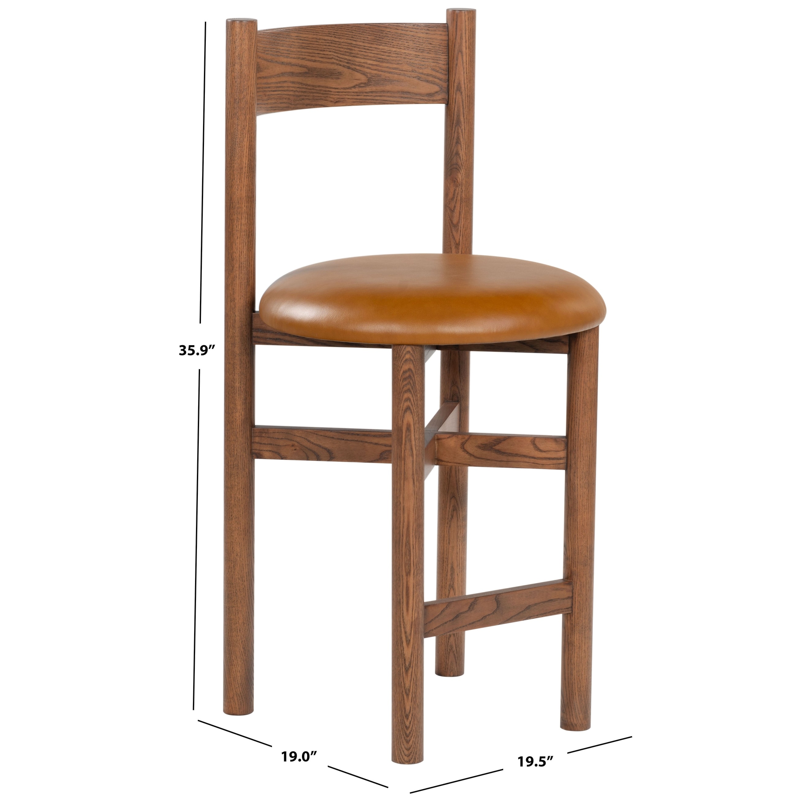 SAFAVIEH Couture Tayla 28-inch Seat Height Counter Stool - 20Wx19Dx36H