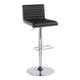 Option Black Faux Leather/Chrome/Rounded Rectangle