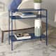 Ricardo Side Table with Metal Shelves - Mykonos Blue