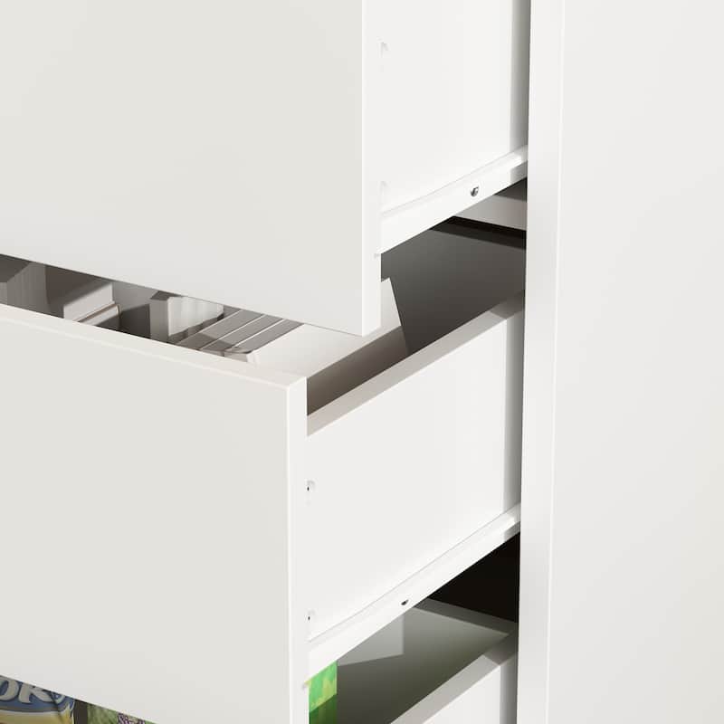 Modern 6-Drawer Dresser with Gold Legs and Handles, 47.2" Wide Mid-Century Bedroom Dresser Chest