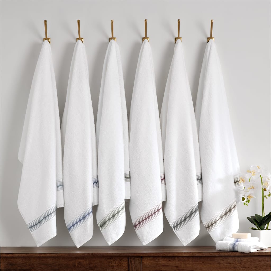 Aston & Arden Turkish Striped 2-Piece Bath Towels - 60x30