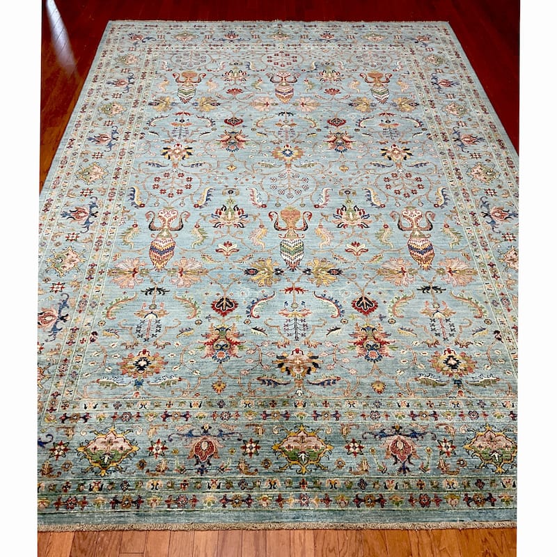 HERAT ORIENTAL Handmade Afghan Mogul Wool Rug - 8'7" x 12'1"