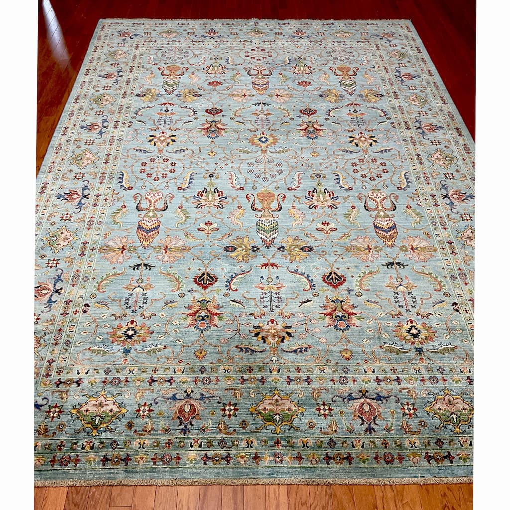 HERAT ORIENTAL Handmade Afghan Mogul Wool Rug - 8'7" x 12'1"