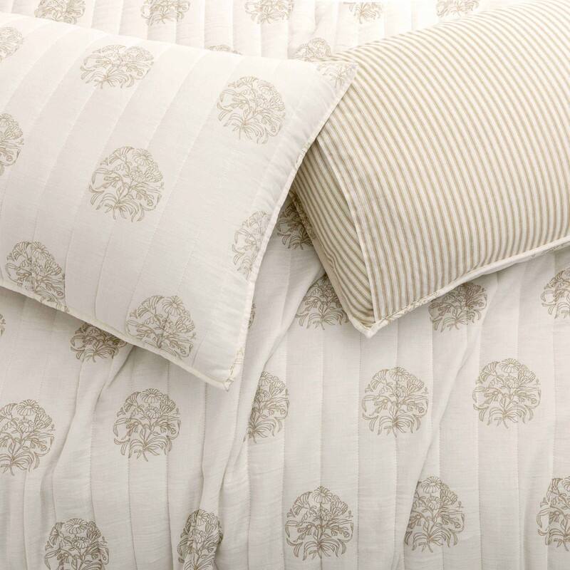 Wonderful Cotton Voile Quilt Set 3 Piece Floral Printed