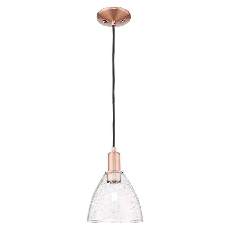 Innovations Lighting Endless Possibilities Arcadia - Bristol - 1 Light 8" Cord Hung Mini Pendant - Antique Copper/Seedy