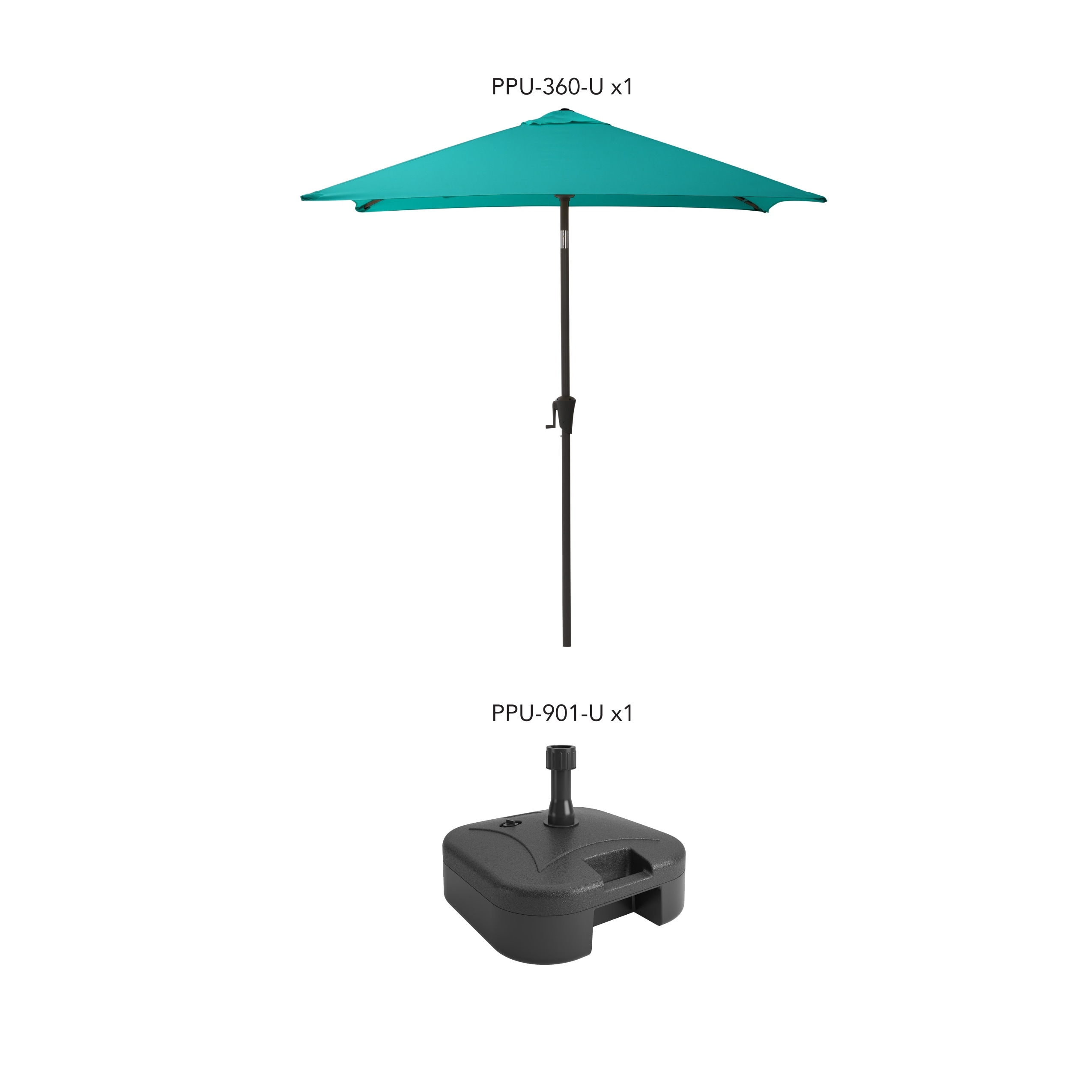 Shop Black Friday Deals On Corliving 9 Square Tilting Turquoise Blue Patio Umbrella With Base Overstock 31730744