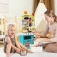 preview thumbnail 7 of 18, Costway Kids Kitchen Playset with Realistic Sounds Lights Play Sink 95 - See Details