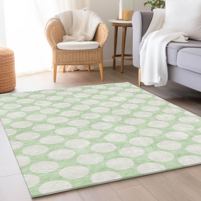 Premium Washable Super Soft Modern Polka Dots Mayfield Rug