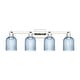 preview thumbnail 4 of 137, Innovations Lighting Downtown Urban - Bridal Veil - 4 Light 32" Bath Vanity Light Blue/Polished Nickel