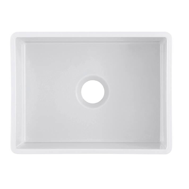 Olde London Fireclay 24" Reversible Farmhouse Kitchen Sink Set