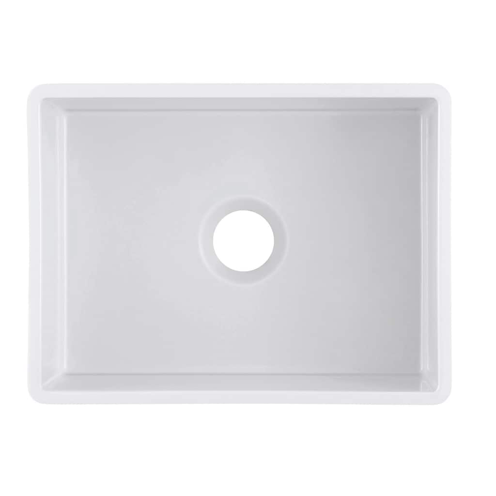Olde London Fireclay 24" Reversible Farmhouse Kitchen Sink Set