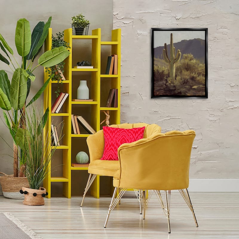 Stupell Bold Cactus Mountain Overlook Framed Floater Canvas Wall Art Design By Paco Young