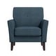 preview thumbnail 12 of 20, Alex Plush Low-Pile Velour Armchair with Flared Arms