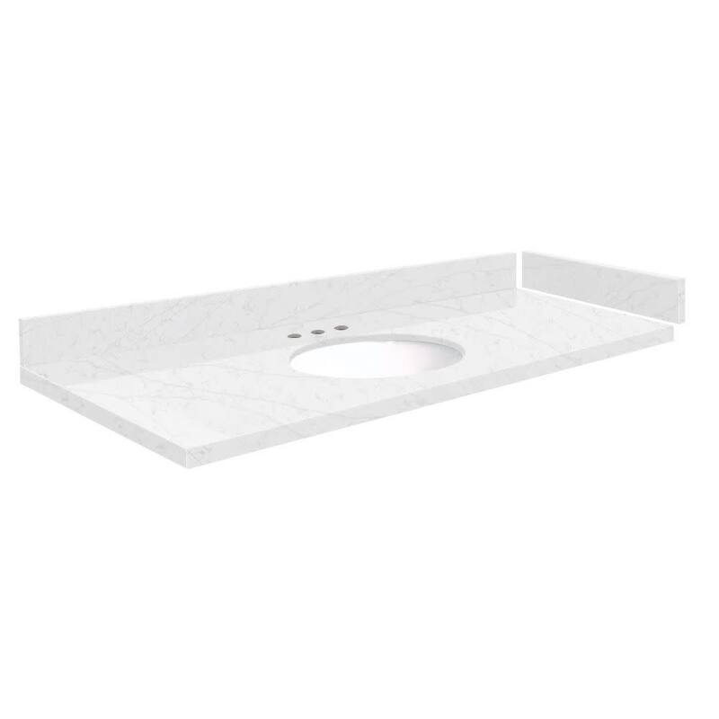 Transolid VT49.25x22-1OU-8 Silestone 50" Quartz Vanity Top with