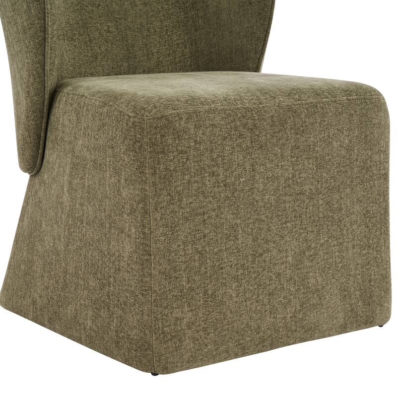 Christopher Knight Home - Eddie Modern Block Silhouette Upholstered Dining Chair with Metal Frame, Versatile Home Use