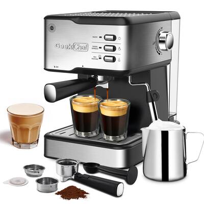 20Bar Espresso Machine Coffee Maker Milk Frother 1.5L Tank