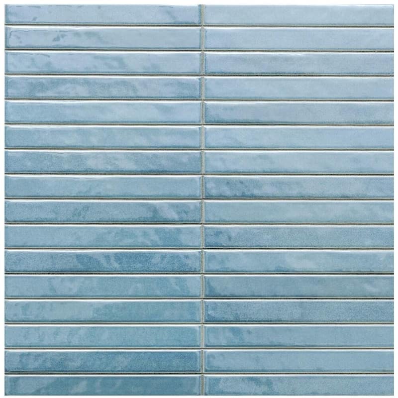 Castilla 14x14 Glossy Porcelain Textured Ribbed Tile - Wall, Backsplash