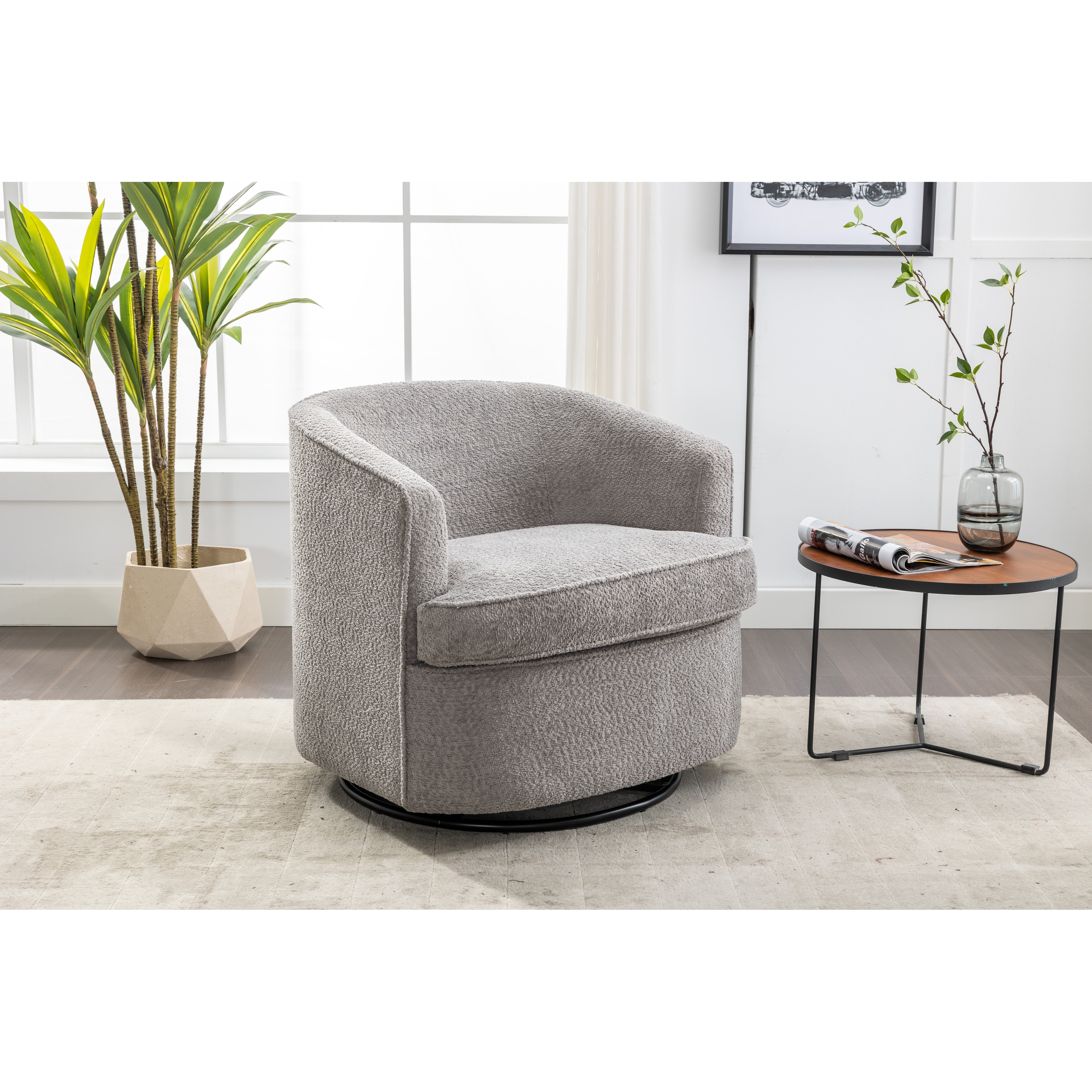 Gray barrel deals swivel chair