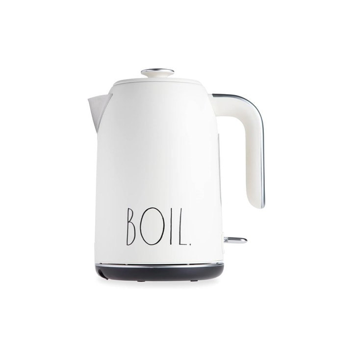 Rae Dunn Electric Hot Water Kettle - Stainless Steel, Swivel Base-Dry Protection, Easy Pour Pitcher, 1.7 Liters