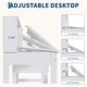 preview thumbnail 19 of 18, Adjustable Tilt Kids Desk and Chair Set - Wooden Study Table with Drawer, Cork Board & Hutch - Student Writing Desk