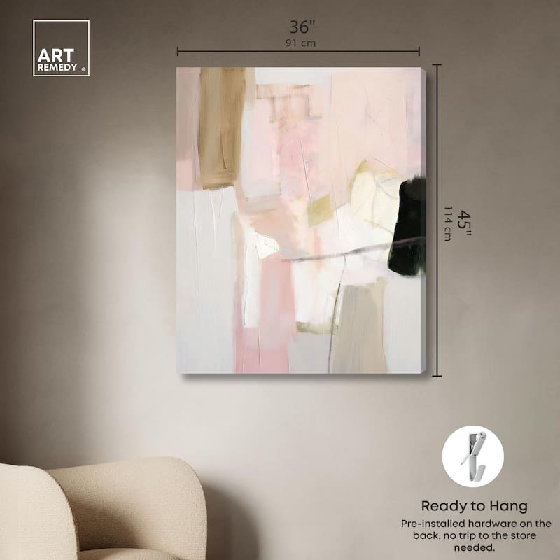 Pistachio Pink II Canvas by Art Remedy, Gallery Wrapped