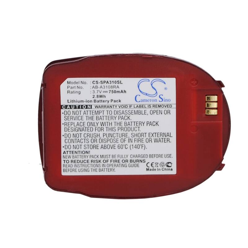 Battery for Samsung SPH-A310 AB-A3108RA Mobile CellPhone CS-SPA310SL 750mAh - Red