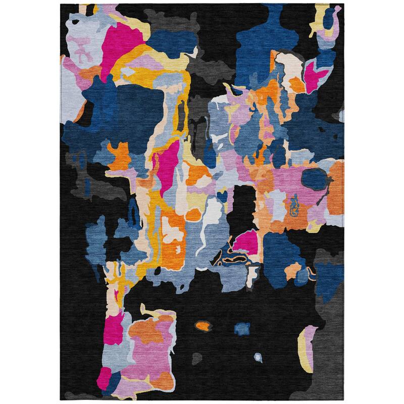 HomeRoots Abstract Transitional Rectangle Outdoor Rug