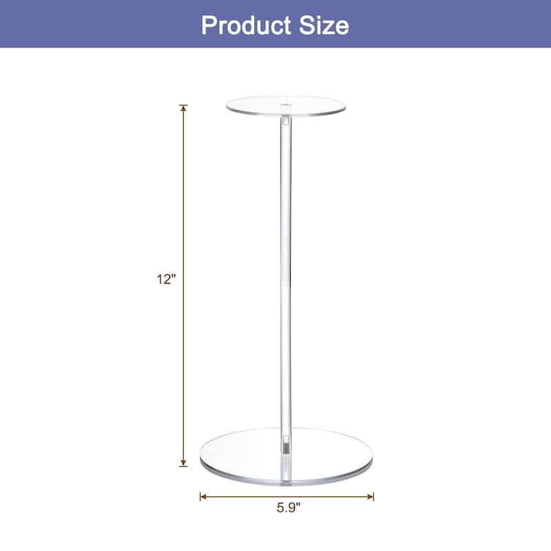 Acrylic Hat Display Stand 4 Pack 12 Inch Round Stand - Clear - Clear