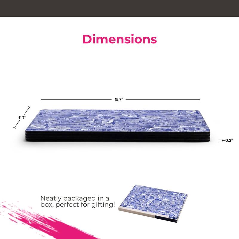 Pimpernel Set of 4 Blue Room Sunflower Placemats - 11.7 in x 15.7 in