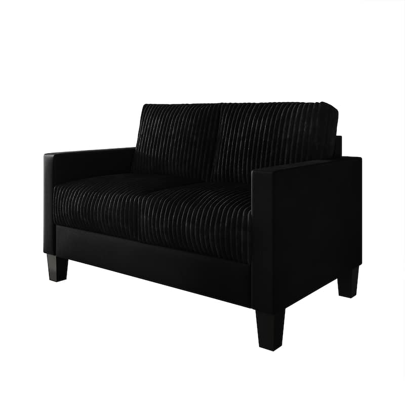 CraftPorch Corduroy Mid-Century Modern Velvet Upholstered Loveseat