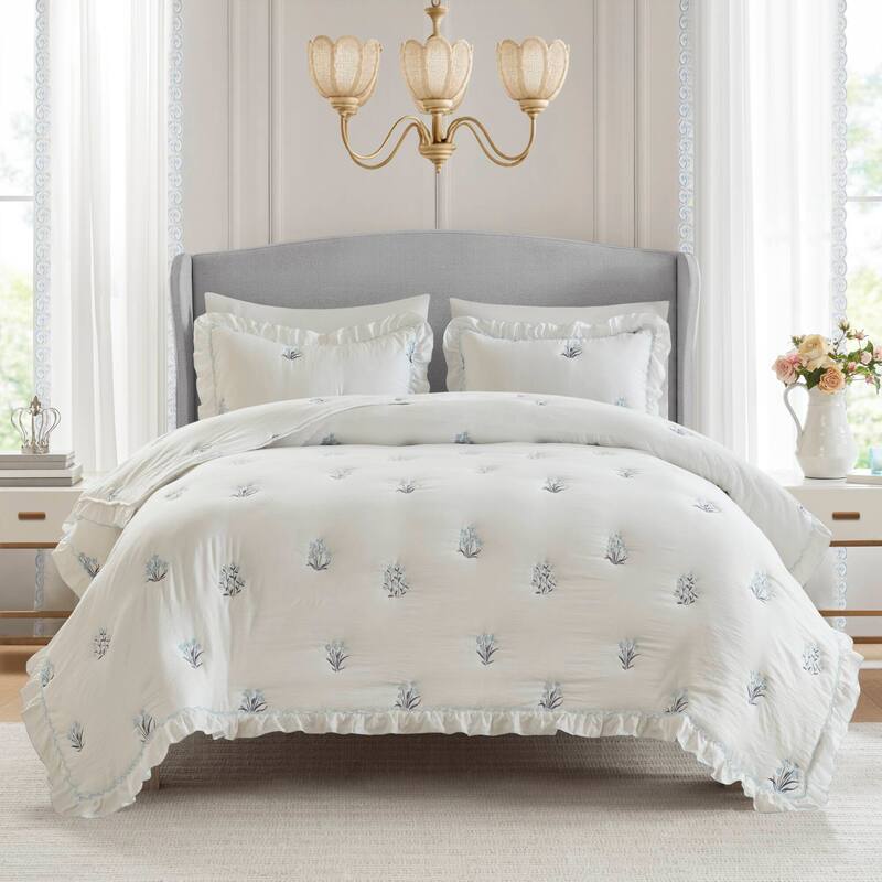 Intelligent Design Aglaia Quilt Mini Set - Full - Queen - Blue