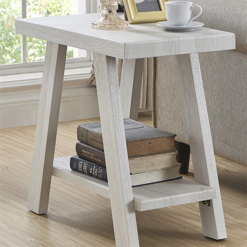 Contemporary Wood Shelf Side Table