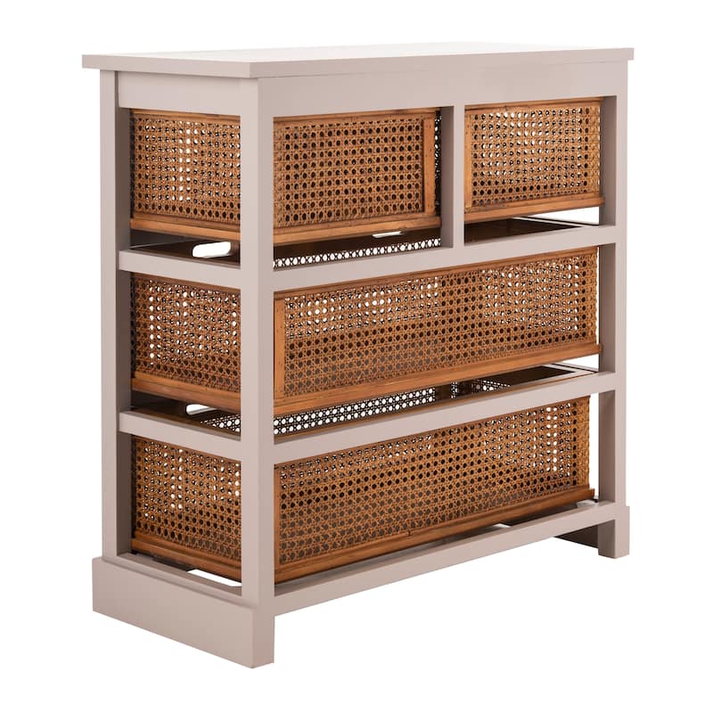 SAFAVIEH Eilike 4-Drawer White Storage Cabinet - 29.1" x 13.8" x 30.3" - 29Wx14Dx30H