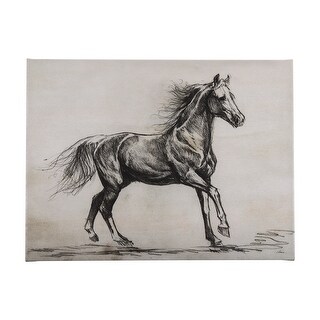 Old West Collection V (Horse Sketch) (28 x 21) Canvas Art Print