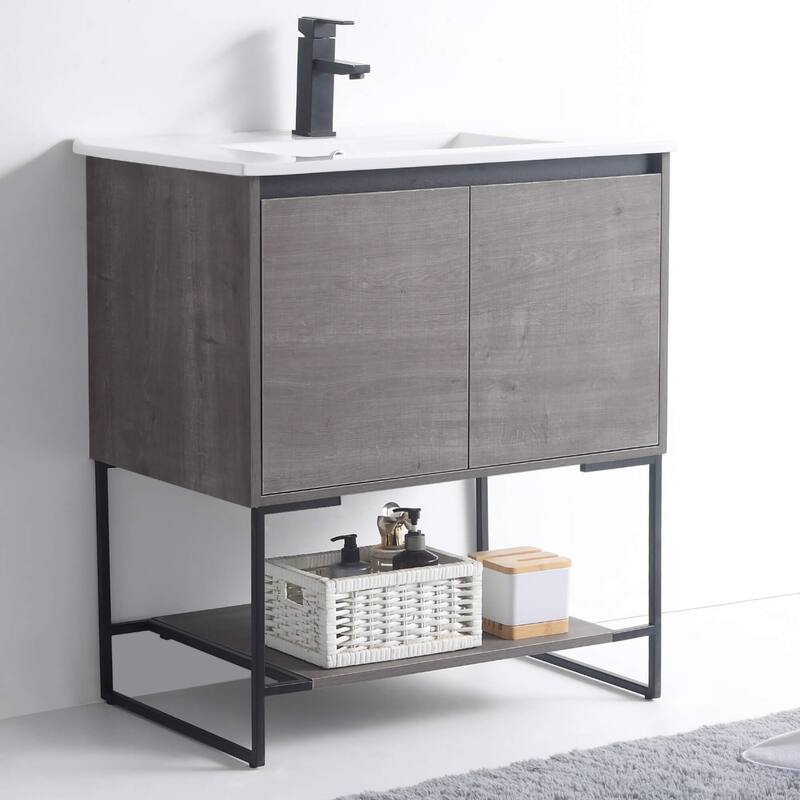 Fine Fixtures Urbania Collection Bathroom Vanity - 30" - Grey