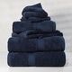 preview thumbnail 125 of 159, Superior Egyptian Cotton Pile Heavyweight 6-Piece Towel Set 6-Piece Set - Navy Blue