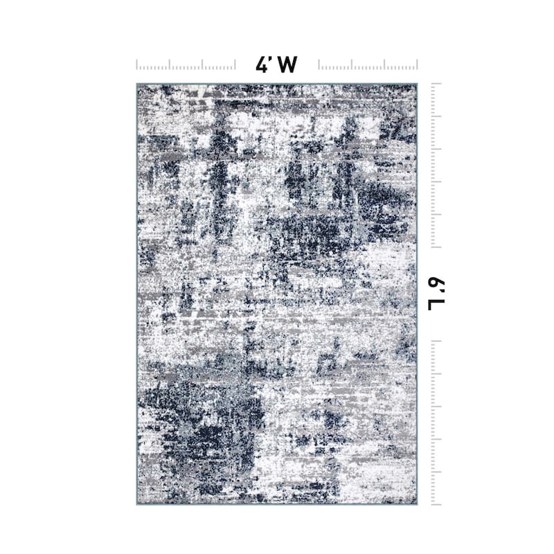 World Rug Gallery Distressed Abstract Area Rug
