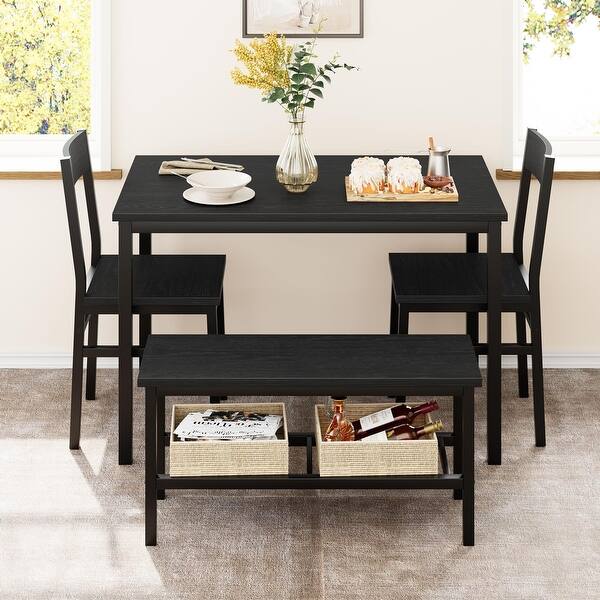 Dining Table Set for 4, Kitchen Table with 2 Chairs