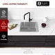 preview thumbnail 3 of 14, STYLISH 20.5 inch Single Bowl Undermount and Drop-in Stainless Steel Kitchen Sink - 20.5" x 18" x 9"