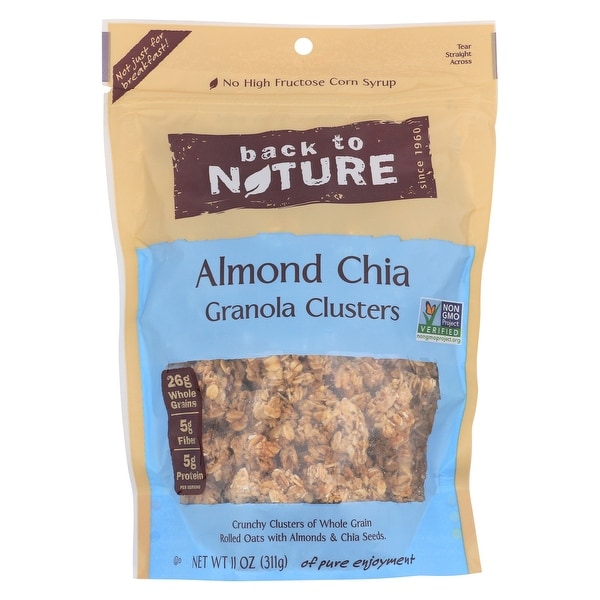 Back To Nature Granola Clusters - Almond Chia - Case of 6 - 11 oz.