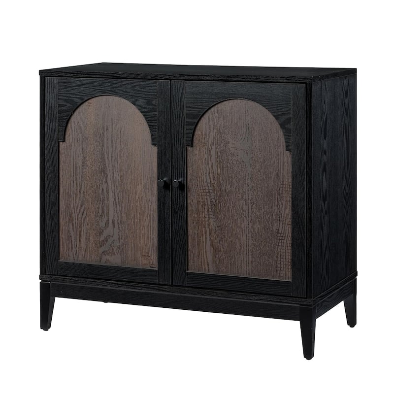 Sango Arch 2 Door Cabinet - Black, Stylish and Functional Storage