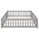 preview thumbnail 35 of 34, Queen size Floor Platform Bed with Fence Guardrails and Door