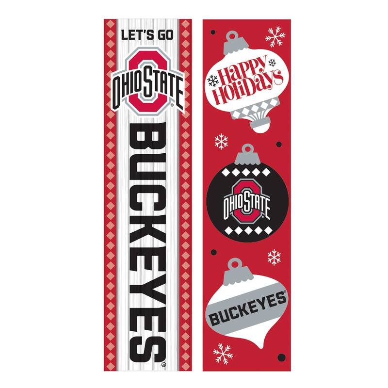 47" Double Sided Seasonal Porch Leaner, Ohio State University - 47" x 11.25"