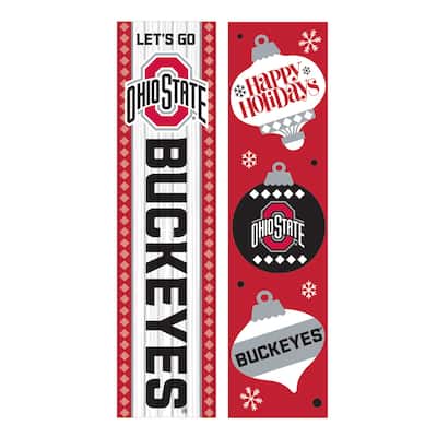 47" Double Sided Seasonal Porch Leaner, Ohio State University - 47" x 11.25"