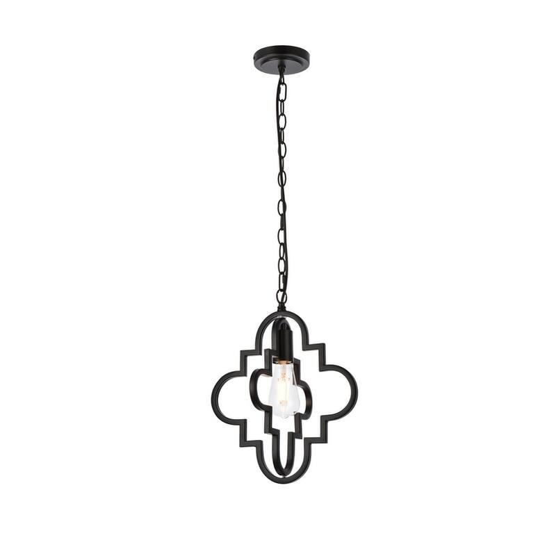 Sage 1 Light Pendant in black - 11 Inch - Black