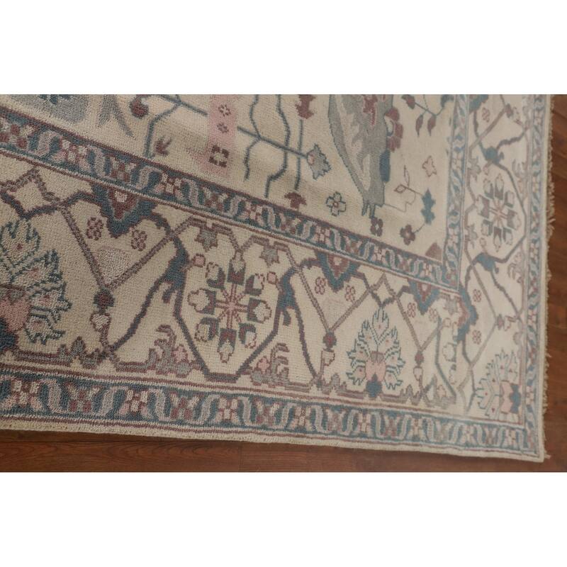 Oushak Oriental Area Rug Handmade Floral Wool Carpet - 9'0" x 11'9"