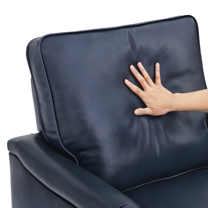 LUE BONA Modern Swivel Accent Chair Leather Armchair for Living Room - 30" W x 32" D x 36" H