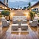 Option Brown Wicker Beige Cushion