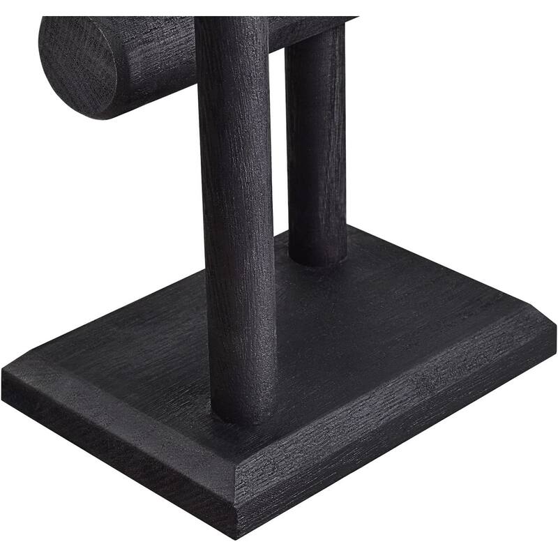 2 Tier Wooden Jewelry Bracelet Watch Display Tower - Small