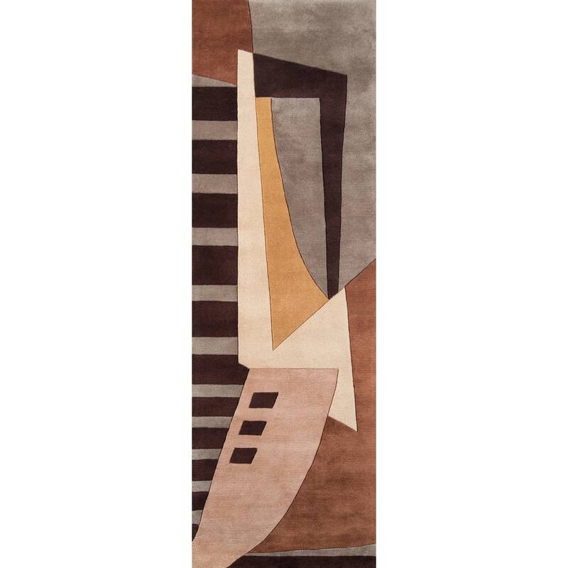 Momeni New Wave Hand Tufted New Zealand Wool Contemporary Geometric Area Rug